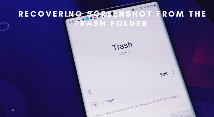 Recovering Screenshot From The Trash Folder for how to screenshot samsung s22