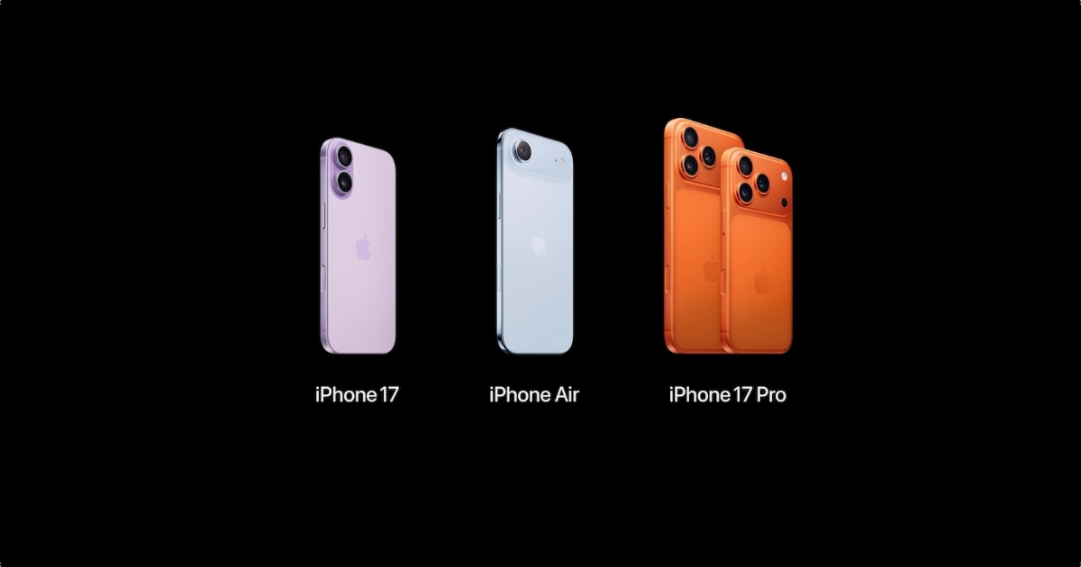 Laden Sie iPhone 17, iPhone Air und iPhone 17 Pro 