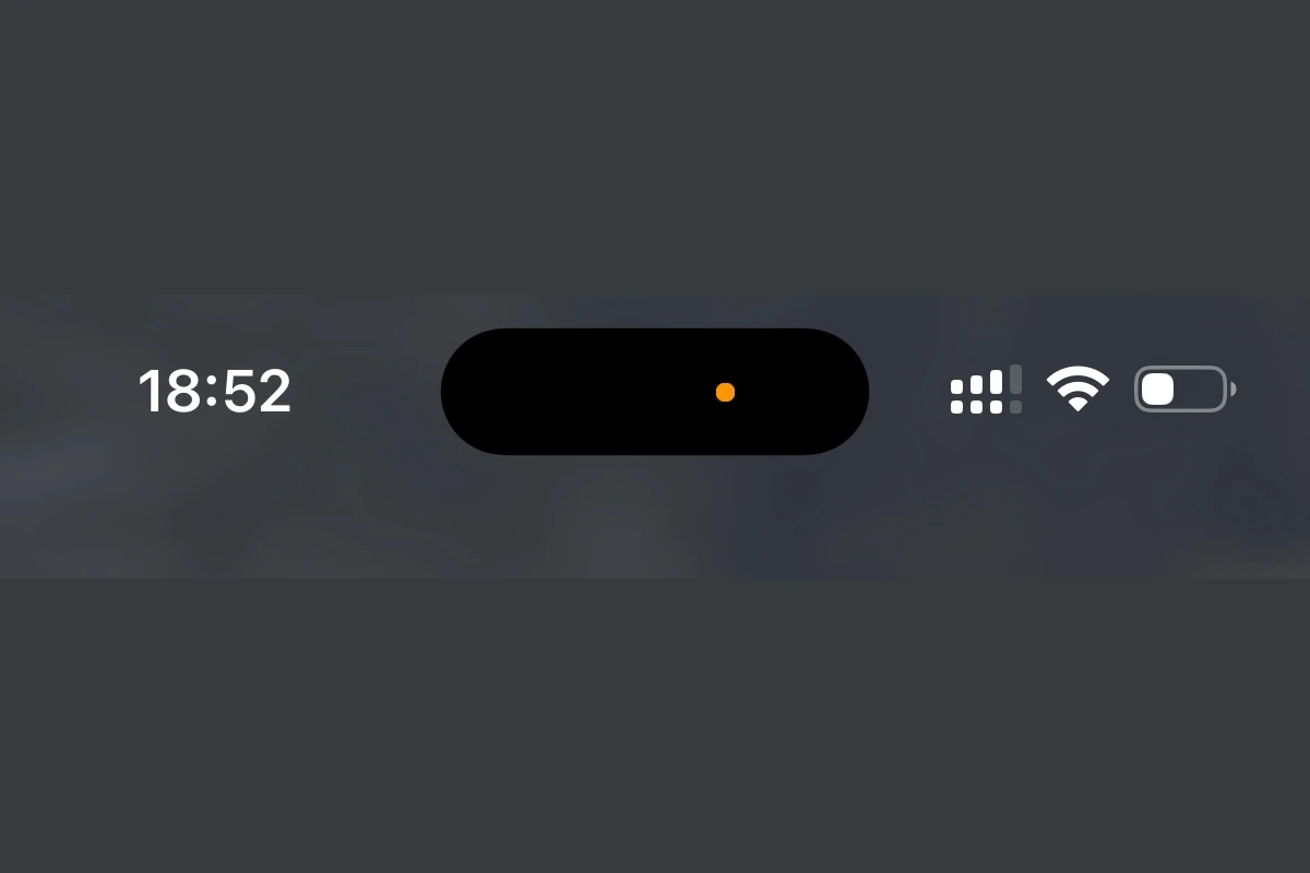 Was ist dieser schwarze, gelbe oder rote Punkt auf meinem iPhone?